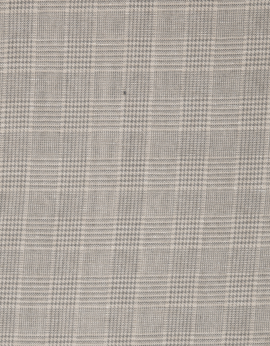 Enz Beige & Grey Check Trouser