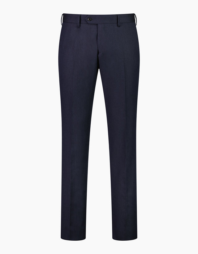Lotus Navy Wool Stretch Twill Trouser