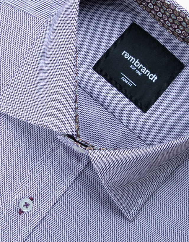 Barbican Purple Microdesign Shirt