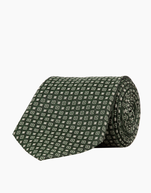 Dark Green Diamond Tie