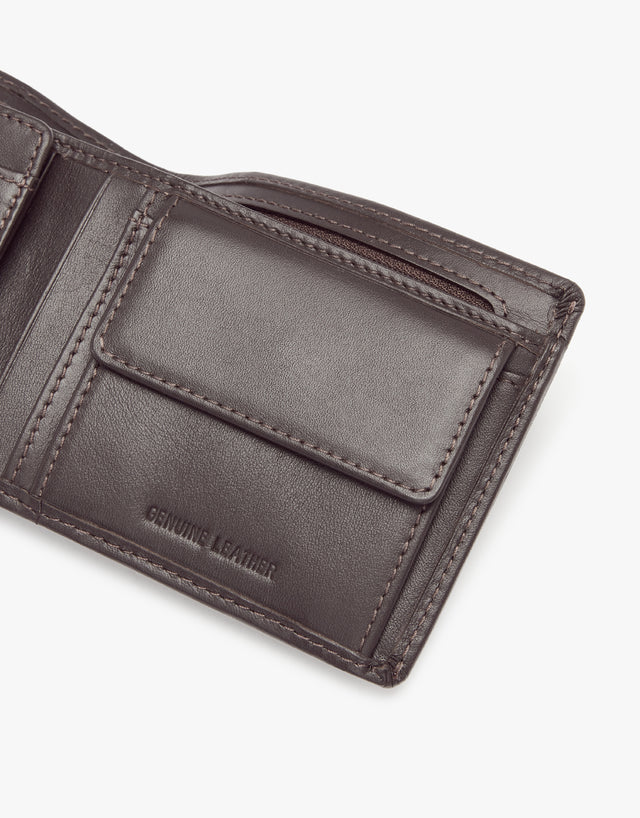 R.M. Williams Chocolate Wallet With Coin Pocket