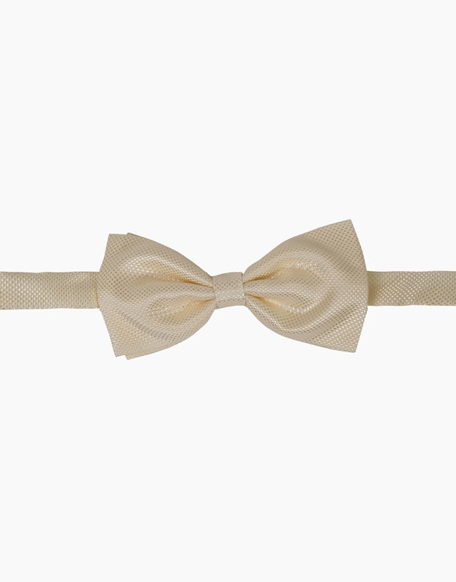Cream Texture Bow Tie