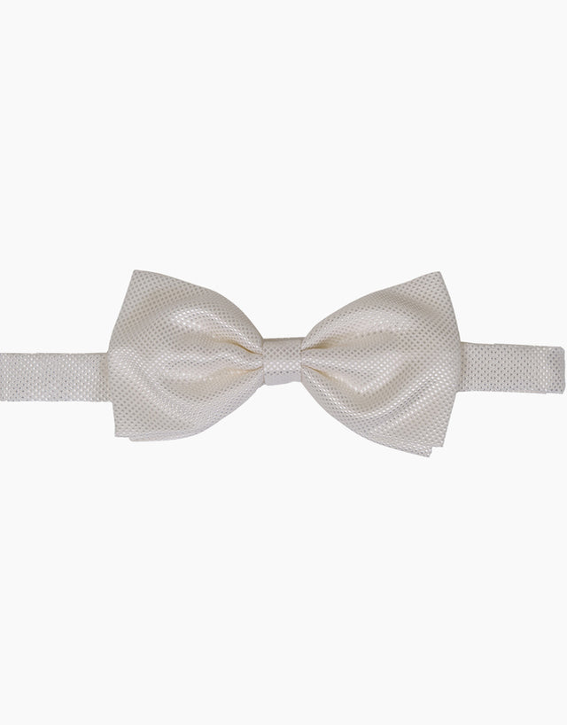 White Texture Bow Tie