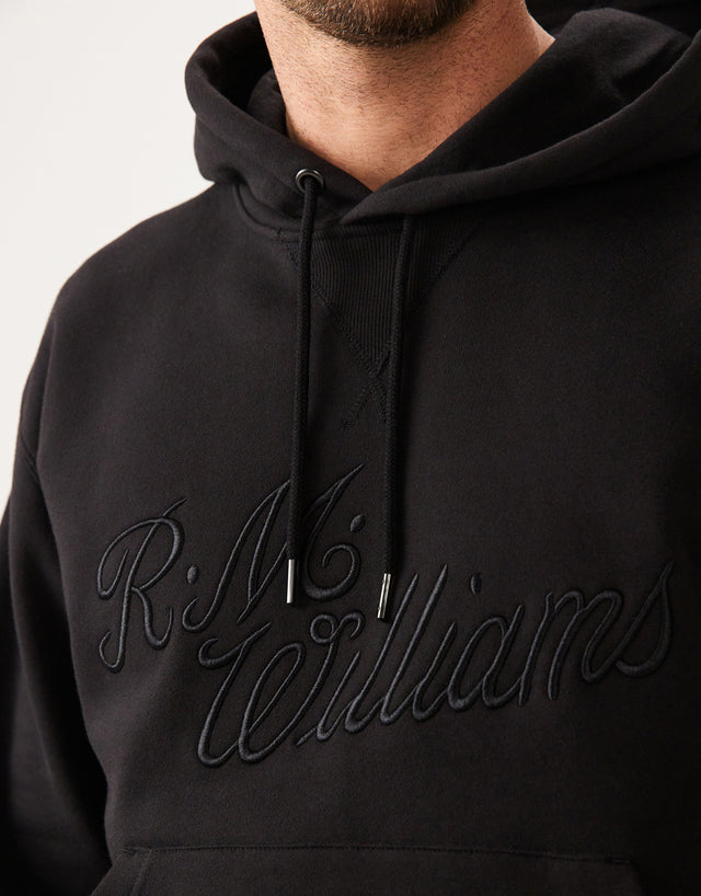 R.M.Williams Majura Black Hooded Sweatshirt