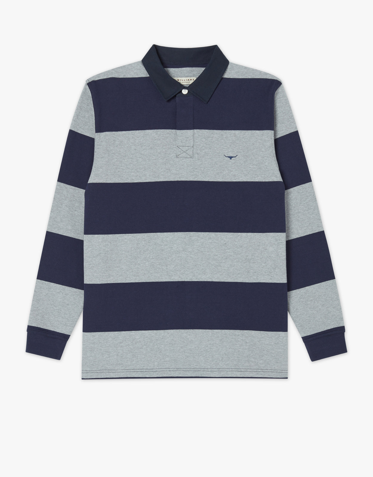 R.M. Williams Tweedale Navy/Grey Rugby Top