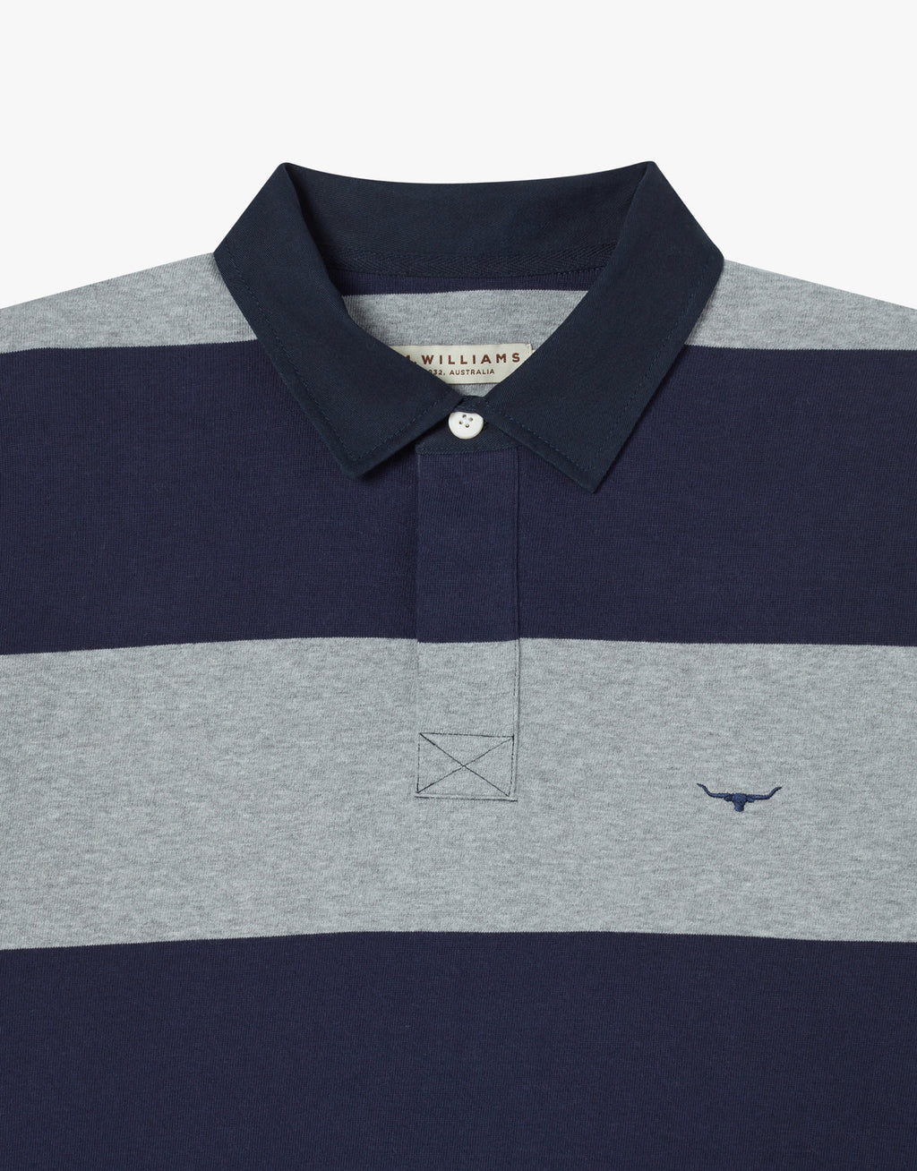 R.M. Williams Tweedale Navy/Grey Rugby Top
