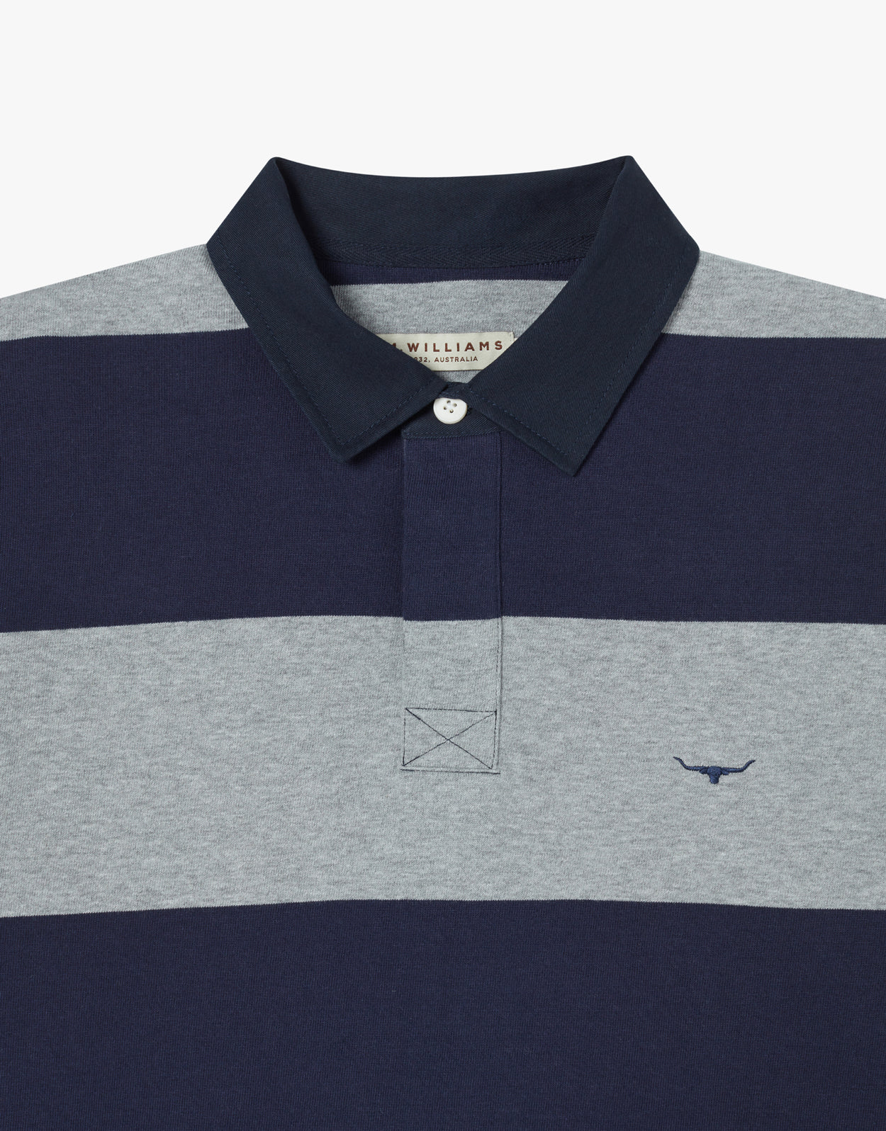 R.M. Williams Tweedale Navy/Grey Rugby Top