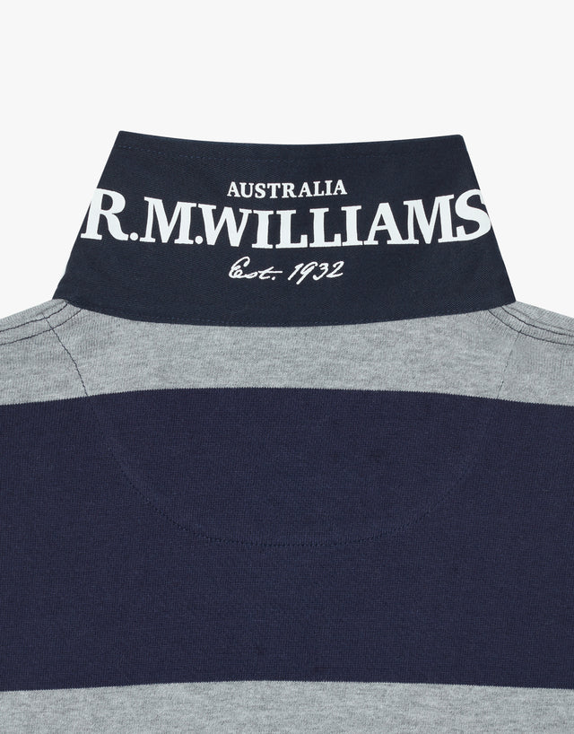 R.M. Williams Tweedale Navy/Grey Rugby Top