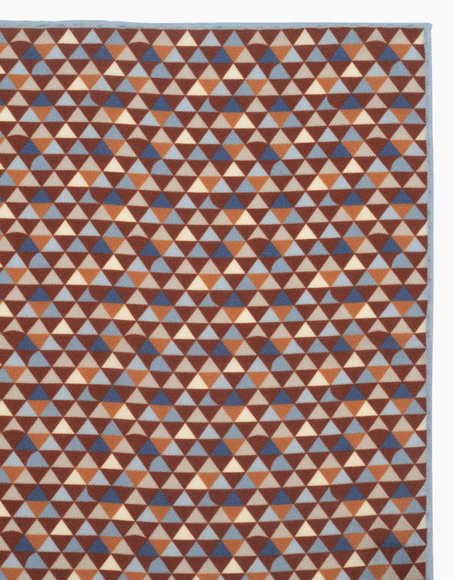 Multicoloured mosaic silk pocket square