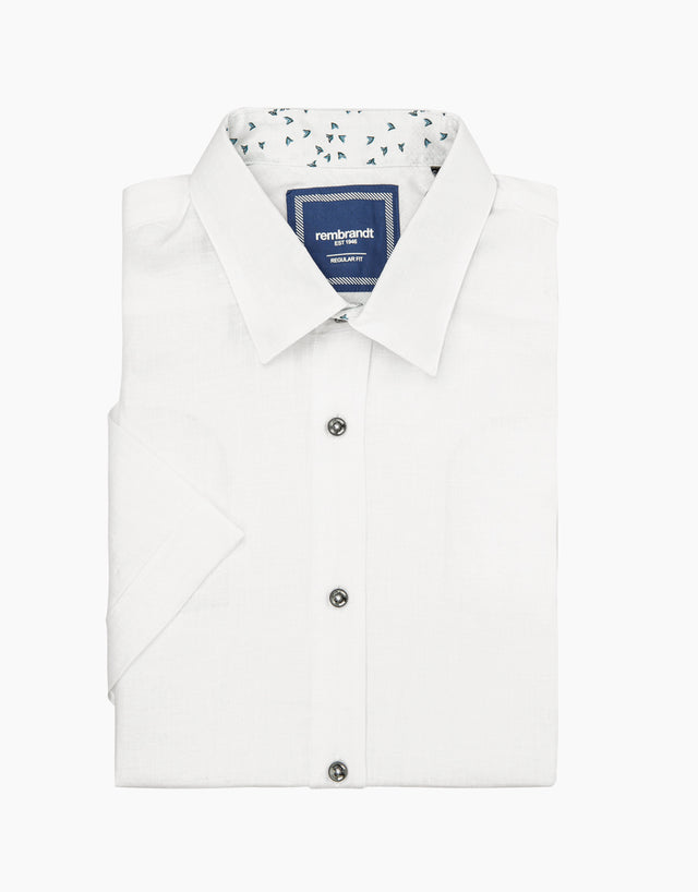 Raglan white short sleeve shirt
