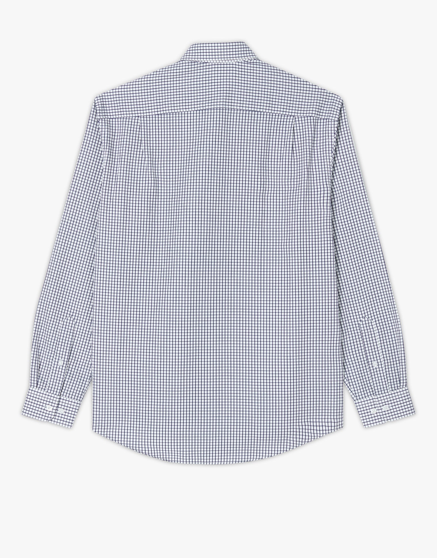 R.M. Williams Collins Navy & White Poplin Check Shirt