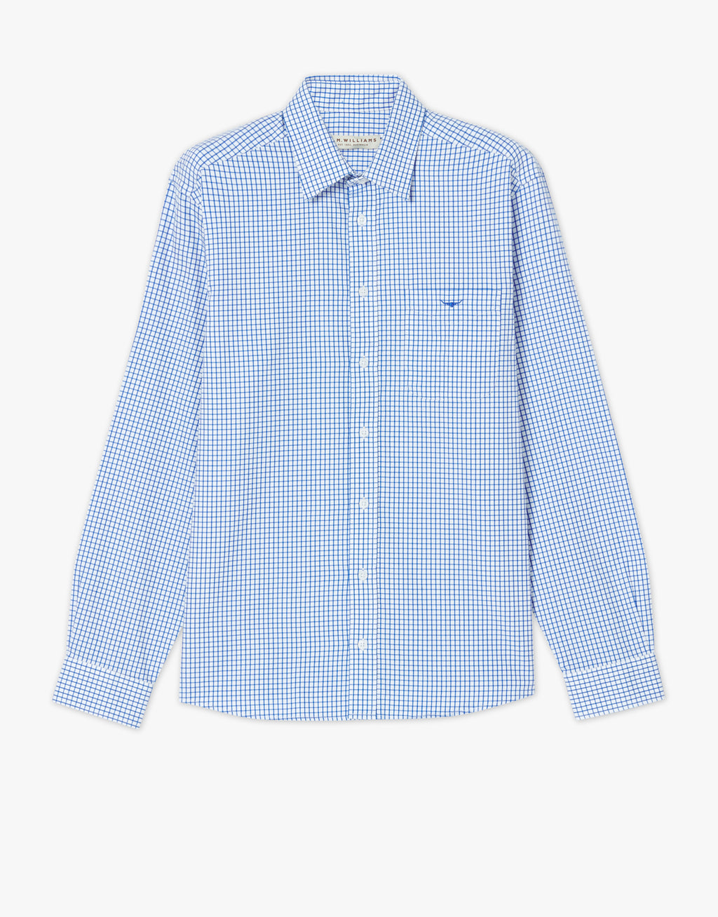 R.M. Williams Collins White & Blue Twill Check Shirt