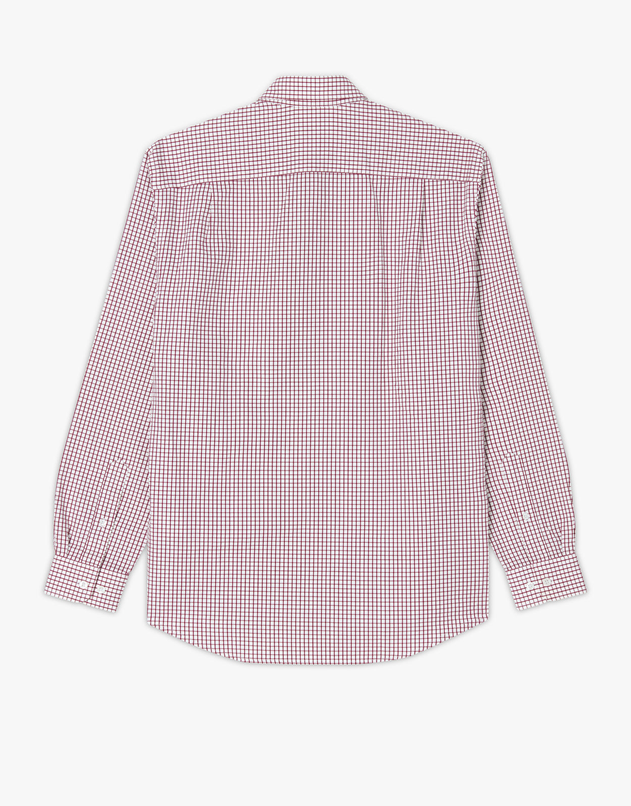 R.M. Williams Collins Burgundy & White Twill Shirt