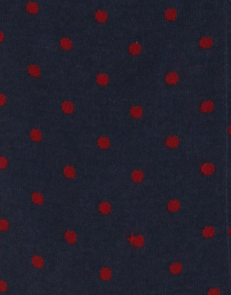 Navy & Red Polka Dot Socks