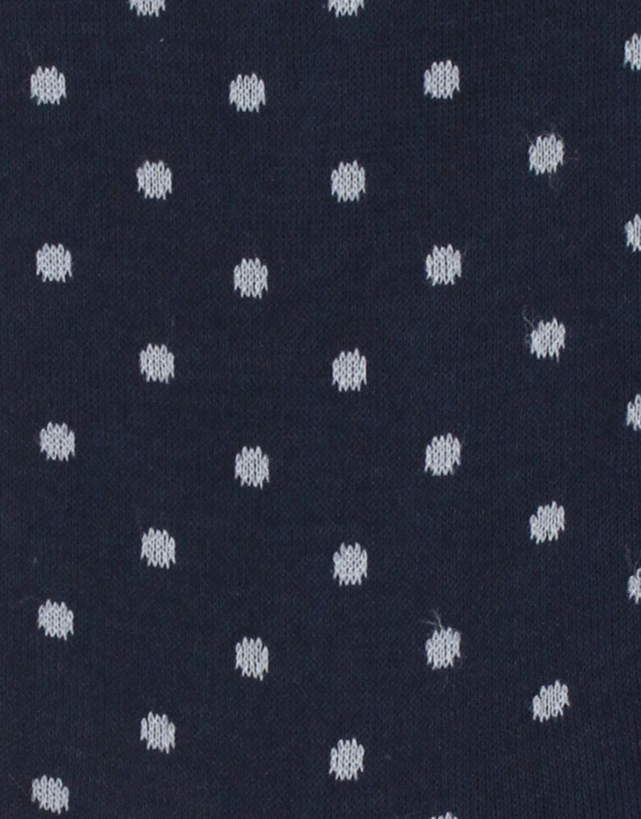 Navy & White Polka Dot Socks