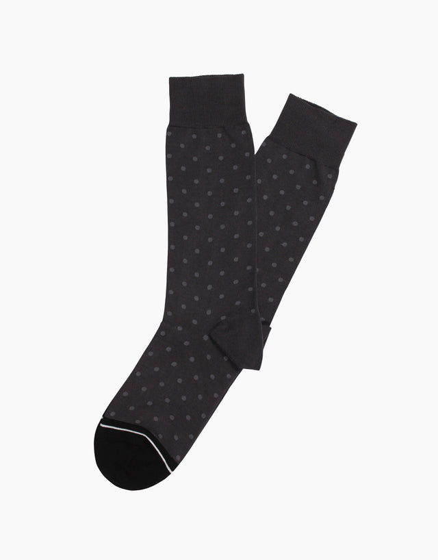 Charcoal & Grey Polka Dot Socks