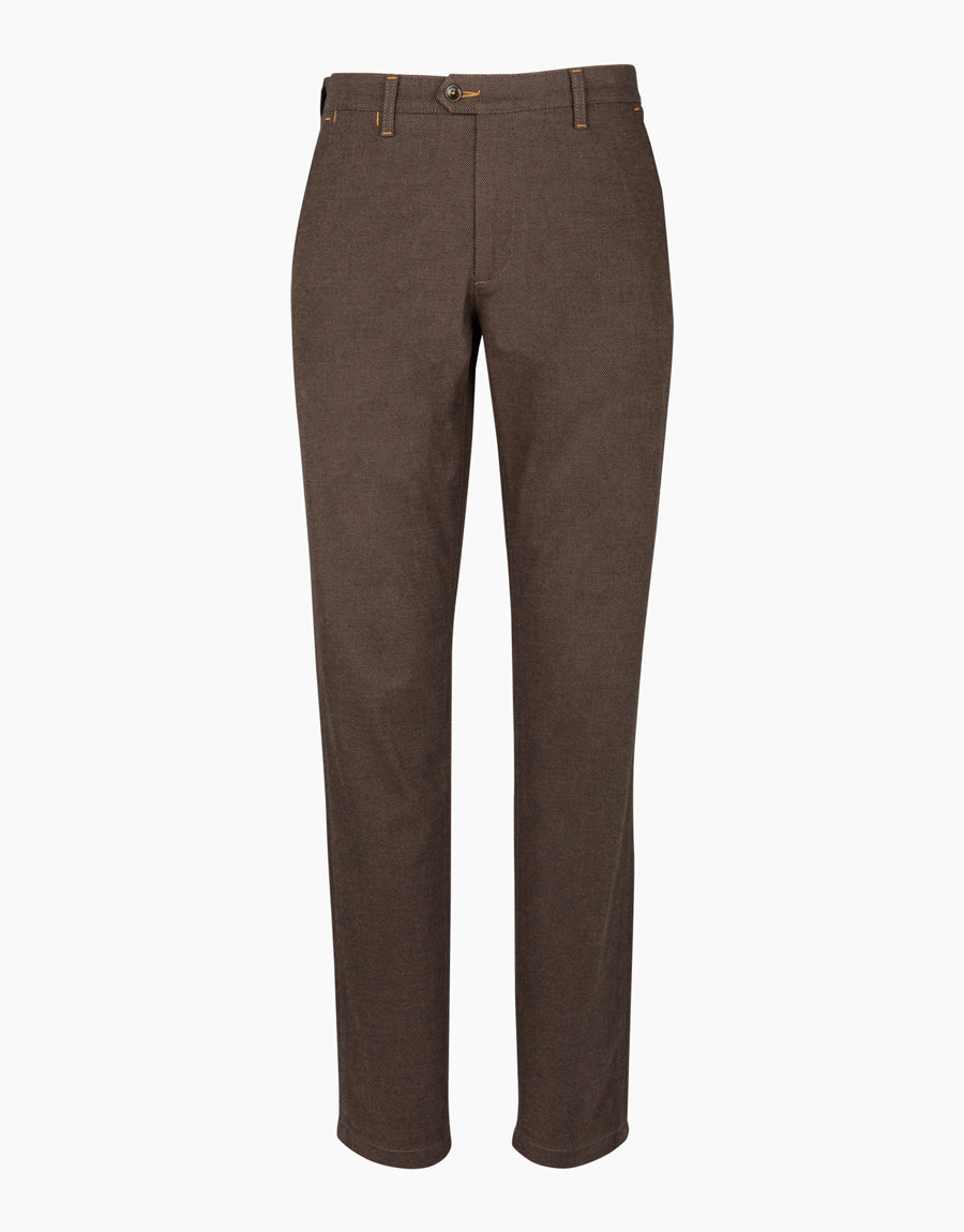 Soho Brown Birdseye Chinos