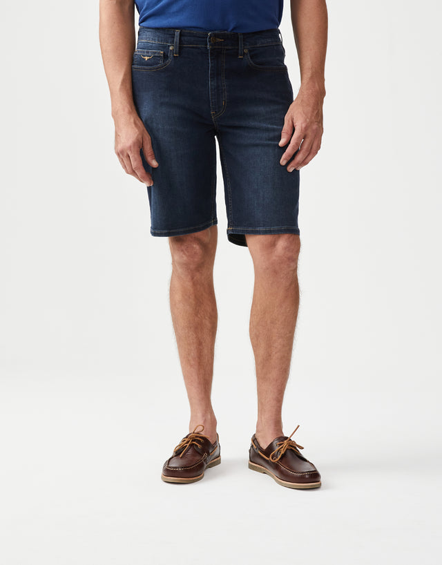 R.M. Williams Nicholson Indigo Stretch Denim Shorts