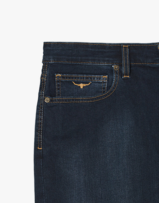 R.M. Williams Nicholson Indigo Stretch Denim Shorts