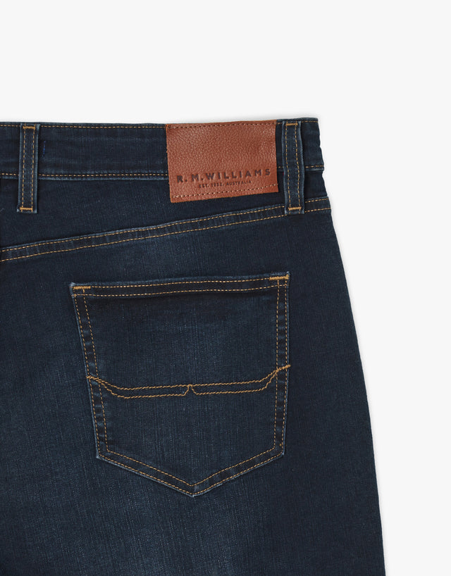 R.M. Williams Nicholson Indigo Stretch Denim Shorts