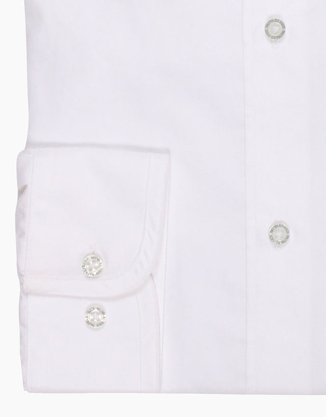 Brooklyn White Poplin Tailored Shirt