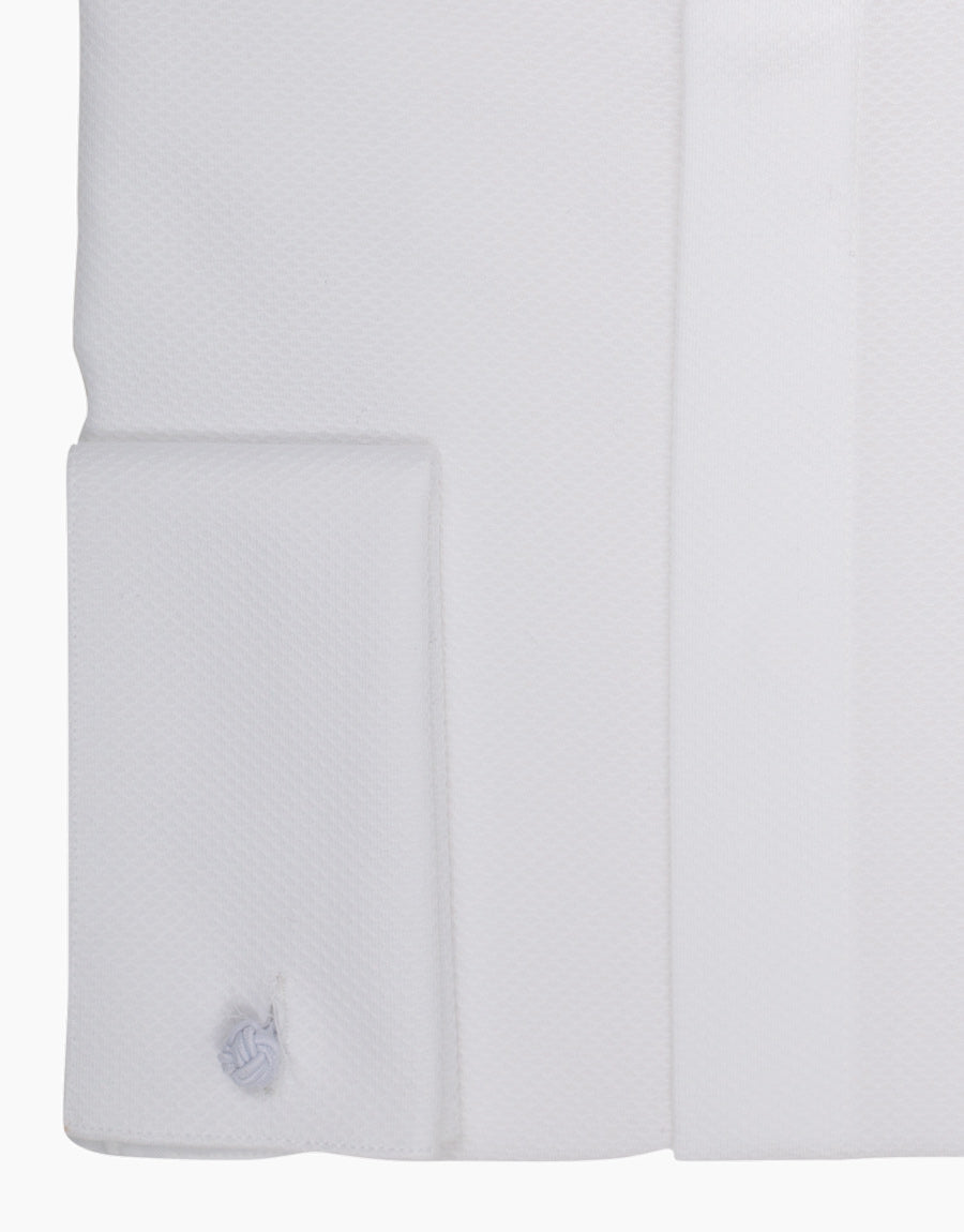 Hire Avalon White Twill Formal Shirt with Marcella Bib and Cuffs
