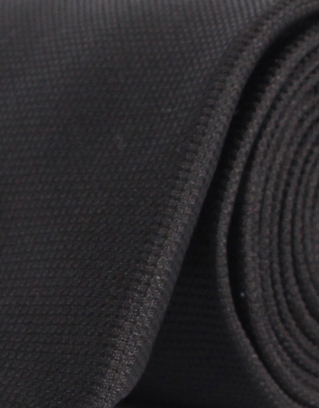Plain Black Silk Tie