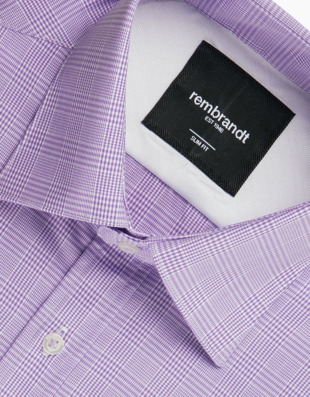 London Lilac Gingham Check Shirt