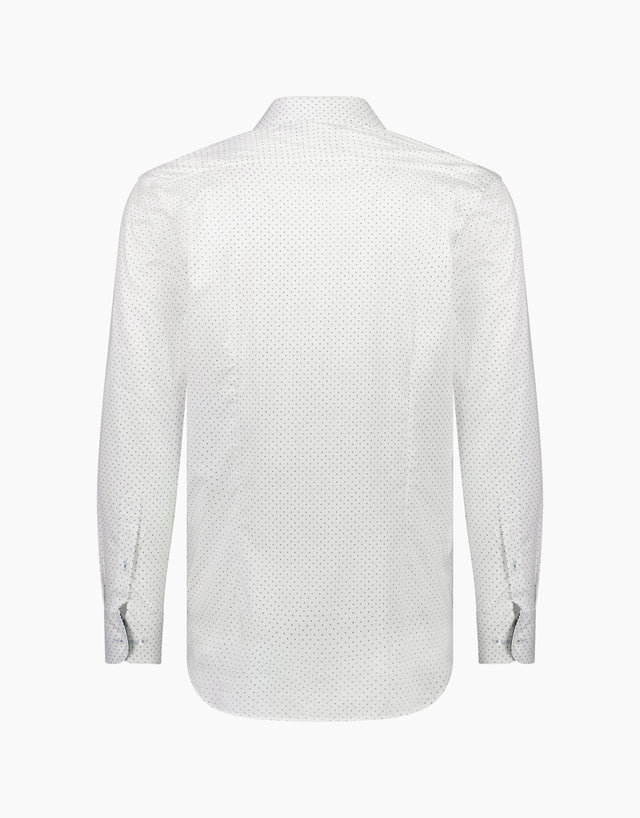 Barbican White & Navy Dot Shirt